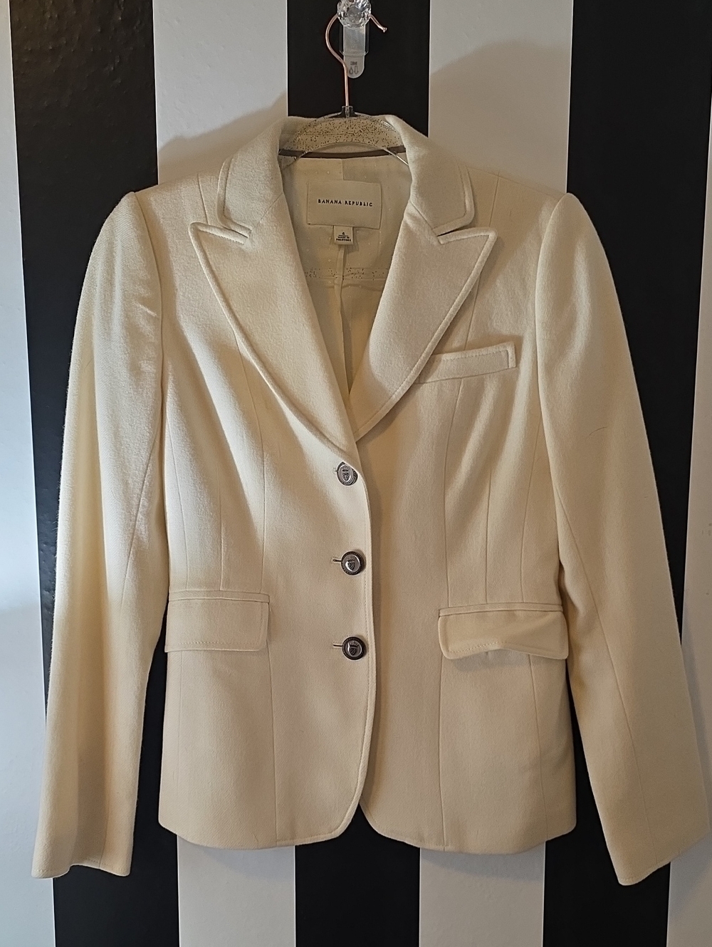 Banana Republic Women's Cream Tailored Blazer